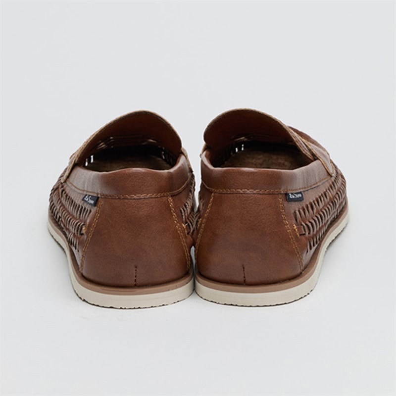 Ben Sherman Heren Miami Geweven Instappers Bruin - Afbeelding 4