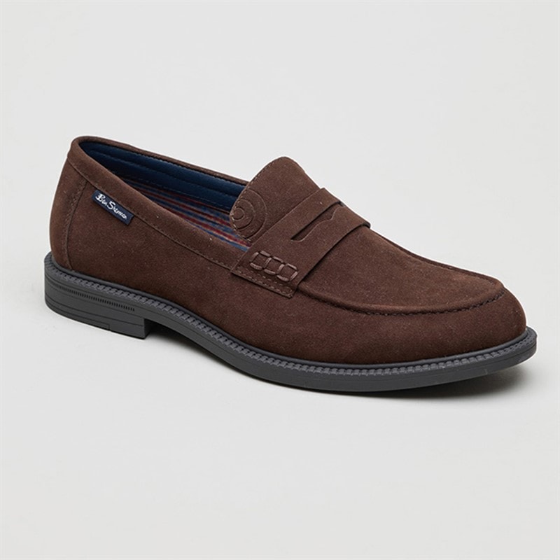 Ben Sherman Heren Chancery Instappers Bruin - Afbeelding 2