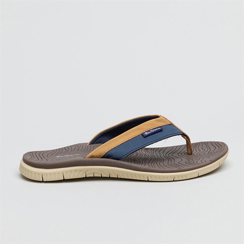 Ben Sherman Męskie Surfside Japonki Brązowy – zdjęcie  2