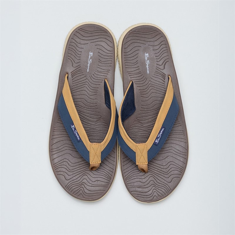 Ben Sherman Męskie Surfside Japonki Brązowy – zdjęcie  3