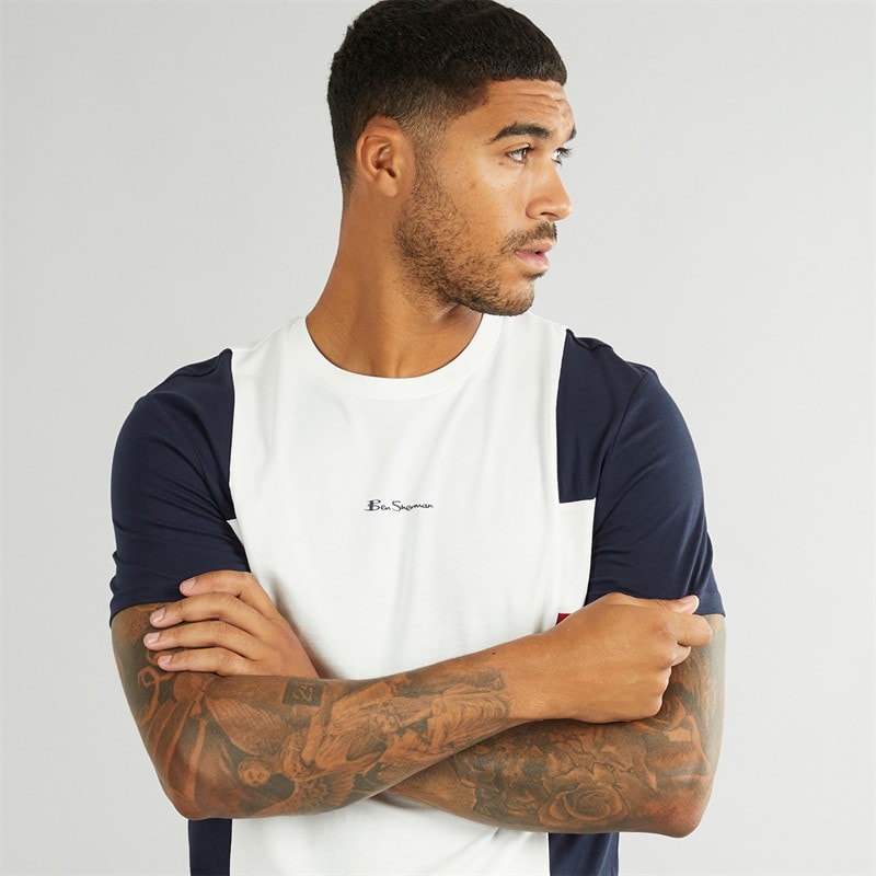 Ben Sherman Heren Vintage Sports T-shirts Ecru - Afbeelding 3
