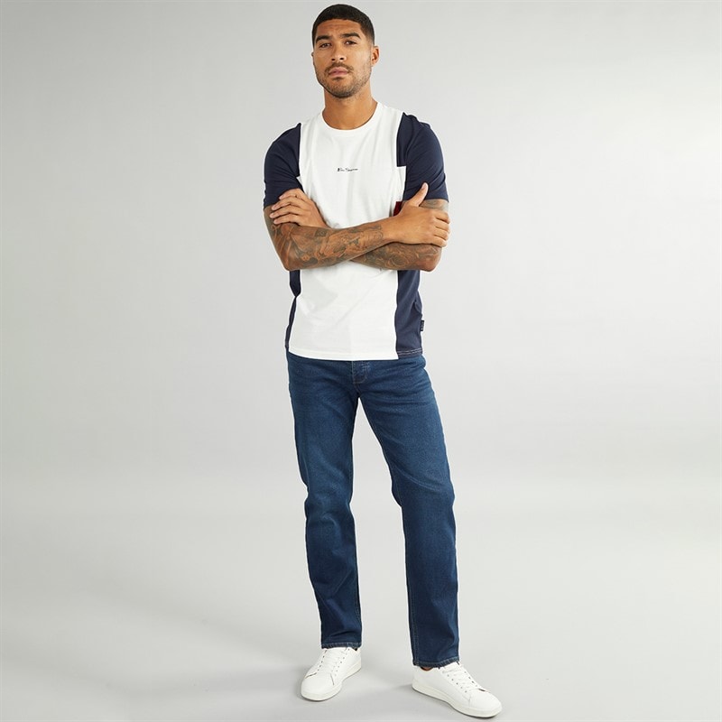 Ben Sherman Heren Vintage Sports T-shirts Ecru - Afbeelding 4