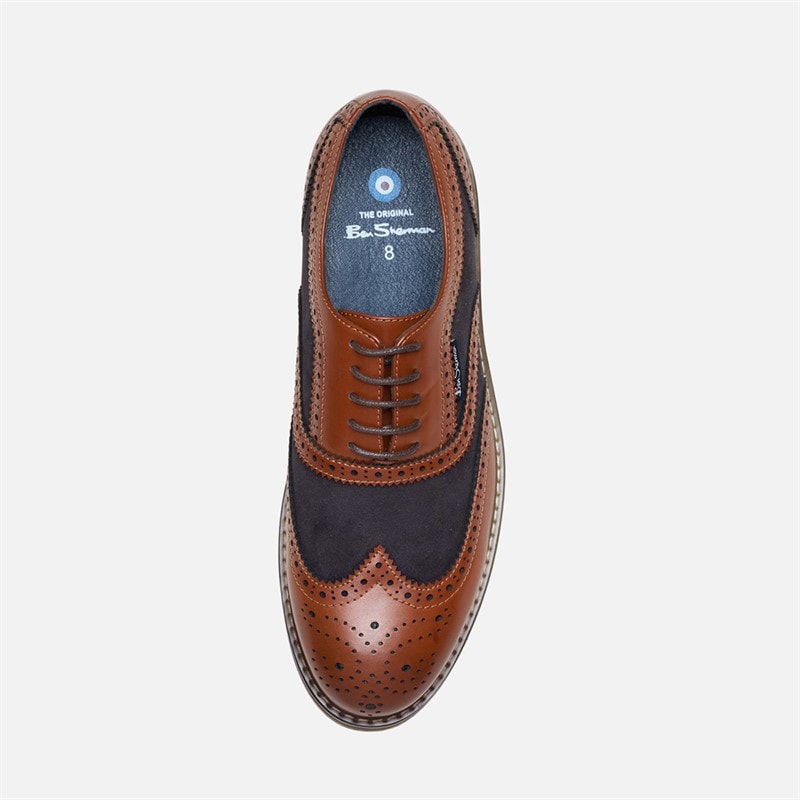 Ben Sherman Chaussures Oxford Brogue Homme Terrence Bruni/Marine - Image 3
