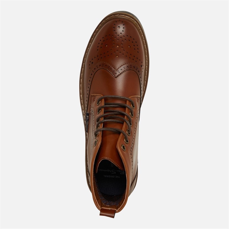 Ben Sherman Herenschoenen Templeton Brogues Bruin Gepolijst - Afbeelding 4