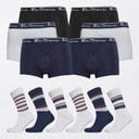 Ben Sherman Ensemble cadeau boxers et chaussettes Six Pack Homme Blanc/Noir/Navy