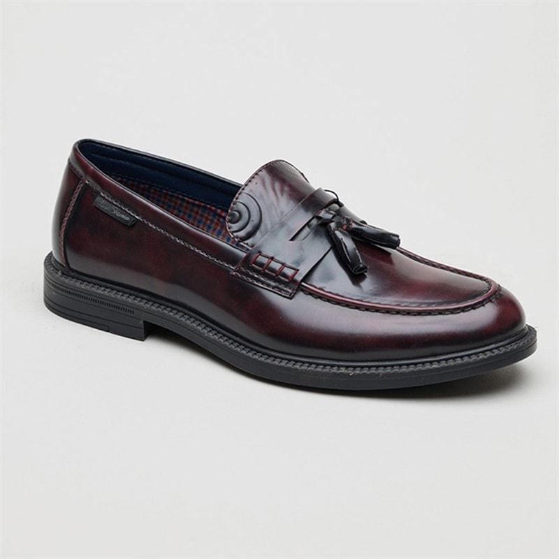 Ben Sherman Heren Chancery Tassle Instappers Rood - Afbeelding 2