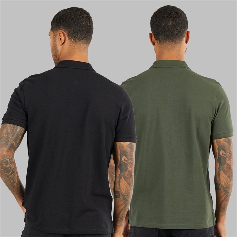 Ben Sherman Dwa polówki dla niego kolor Czarny/Khaki – zdjęcie  2