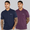 Ben Sherman Dwa polówki dla niego kolor Plum/Dark Navy