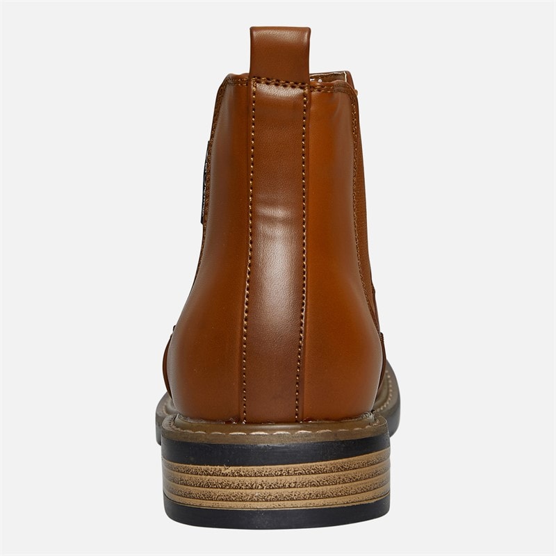 Ben Sherman Heren Tribute Chelsea Boots Nieuw Tan Burnish - Afbeelding 3