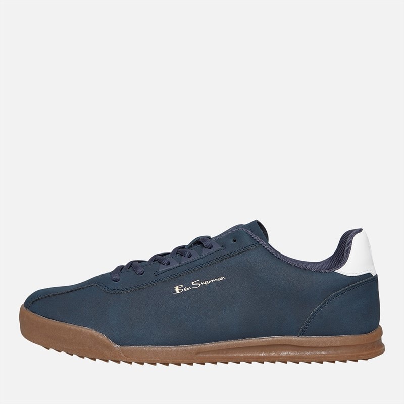 Ben Sherman Heren Terrace Talk Sneakers Marineblauw - Afbeelding 1