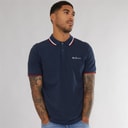 Ben Sherman Heren Twin Tipped Polo Shirt Dark Navy