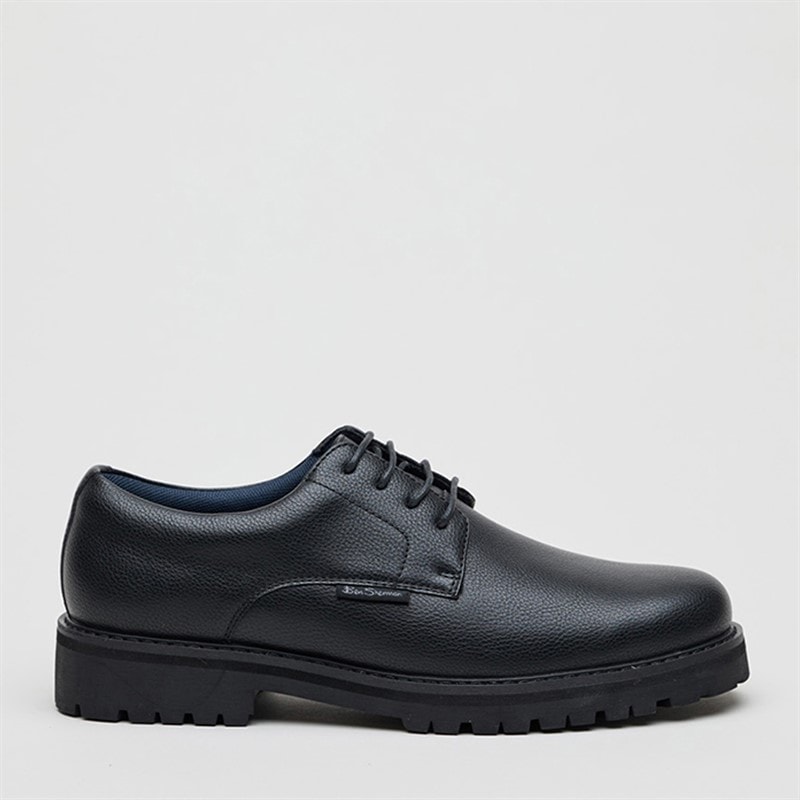 Ben Sherman Heren Chesterley derby schoenen Black Grainy Pu - Afbeelding 1