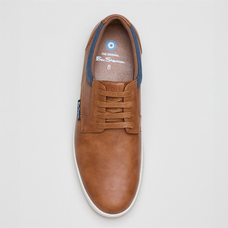 Ben Sherman Heren Detour Derby Schoenen Tan Pu - Afbeelding 3