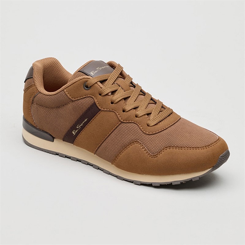 Ben Sherman Baskets de course rétro Owen Homme Brown Mesh - Image 2