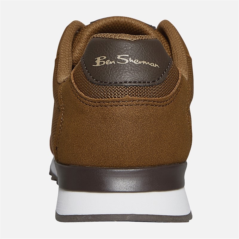 Ben Sherman Baskets de course rétro Owen Homme Brown Mesh - Image 4