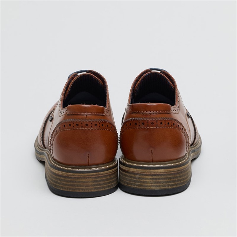 Ben Sherman Heren Triumph II Brogue Schoenen Burnished Tan - Afbeelding 4