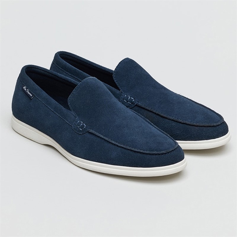Ben Sherman Herenschoenen Amarillo instappers Navy Suede - Afbeelding 2