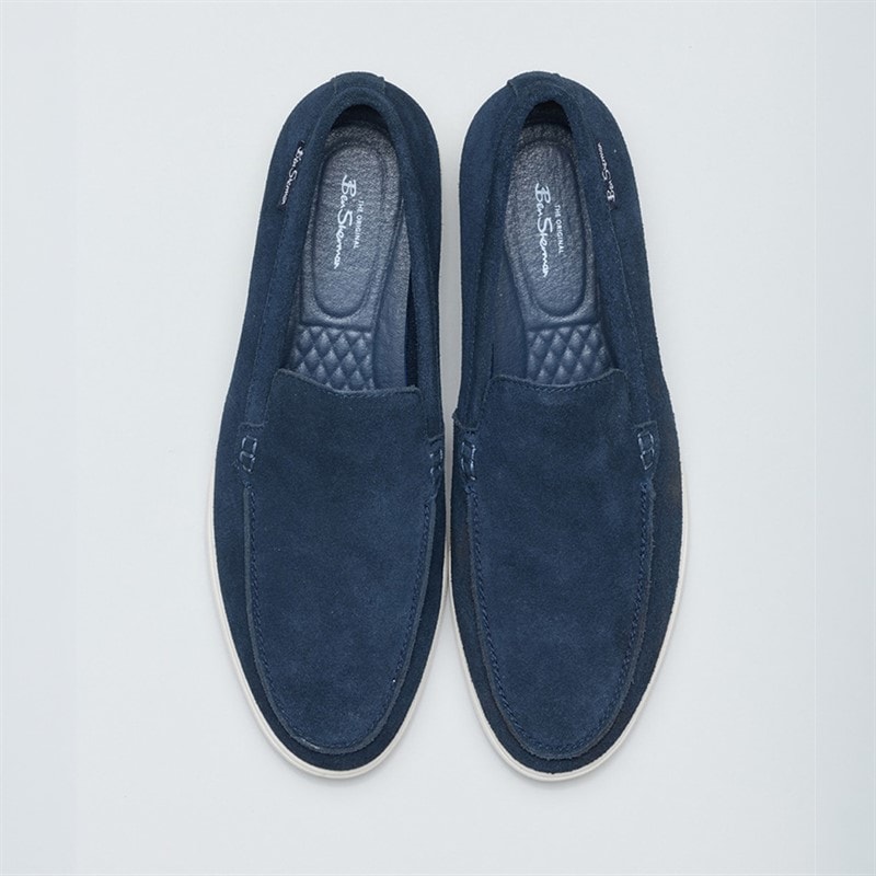 Ben Sherman Herenschoenen Amarillo instappers Navy Suede - Afbeelding 3