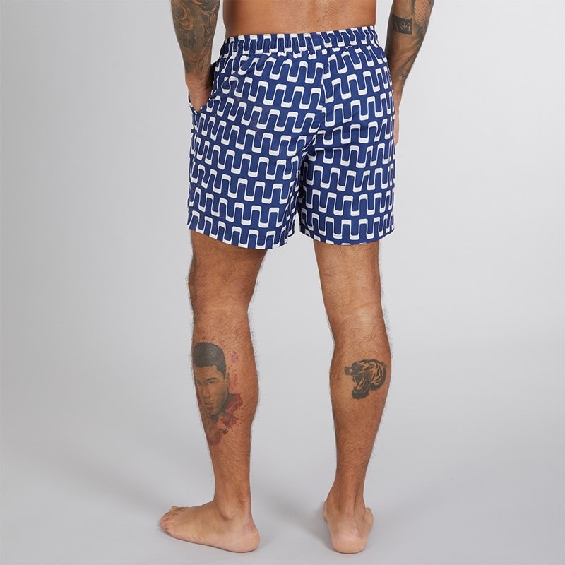 Ben Sherman Shorts de bain géométriques Homme Collection Resort Navy - Image 2