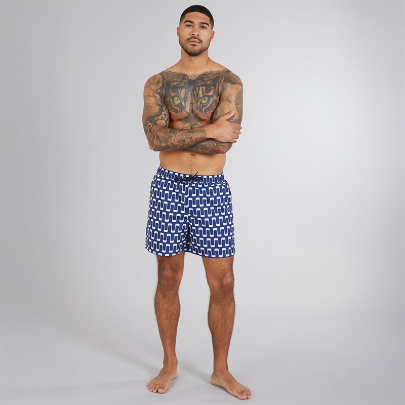 Ben Sherman Shorts de bain géométriques Homme Collection Resort Navy - Image 4