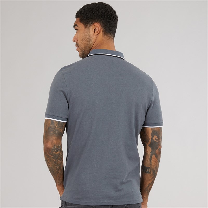 Ben Sherman Polo shirt Homme à double bande contrastante Ardoise - Image 2