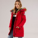 Brave Soul Veste Parka Jacobs Femme Rouge vif