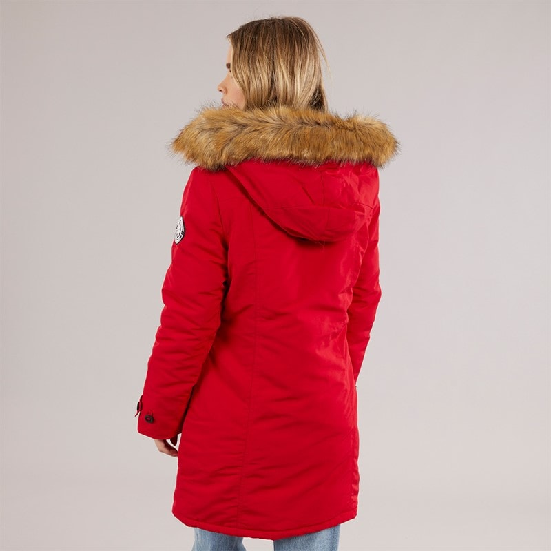 Brave Soul Veste Parka Jacobs Femme Rouge vif - Image 2