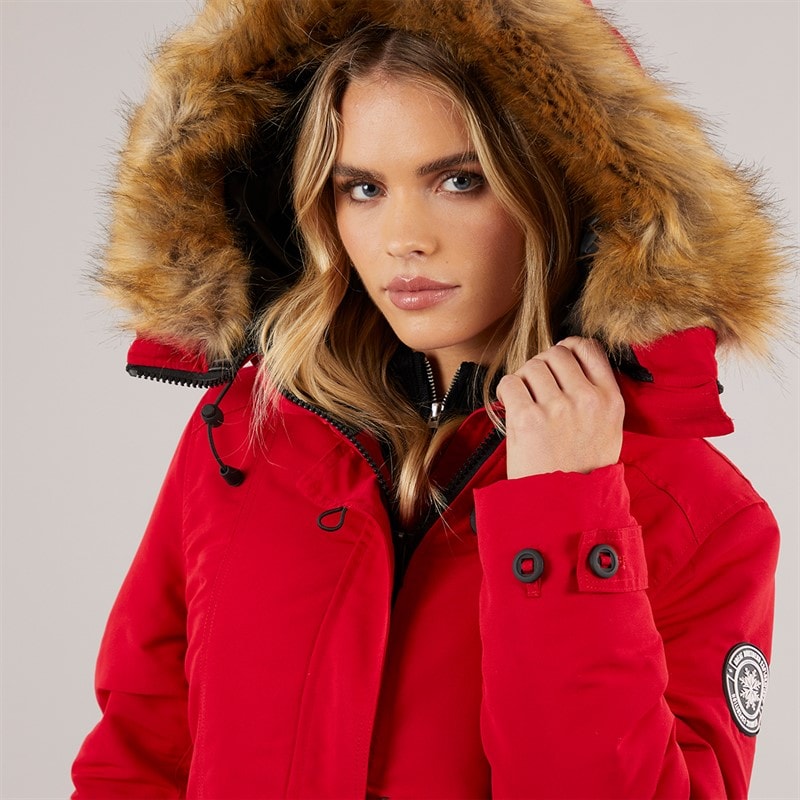 Brave Soul Veste Parka Jacobs Femme Rouge vif - Image 5