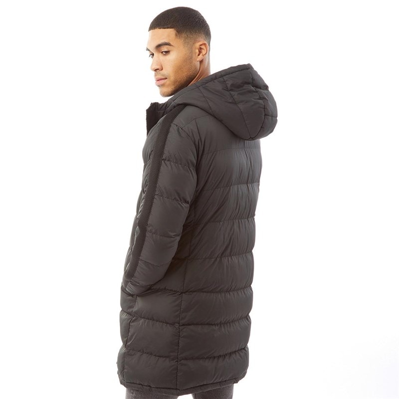 Brave Soul Herren Allenb Gesteppte Kapuzen-Langjacke Schwarz - Bild 2