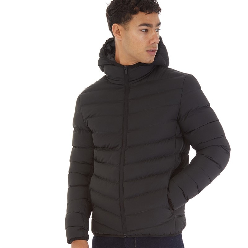 Brave Soul Heren Grantplain Pufferjas Zwart - Afbeelding 3