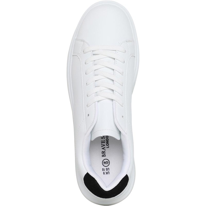 Brave Soul Heren Koninklijke Sneakers Wit/Zwart - Afbeelding 4