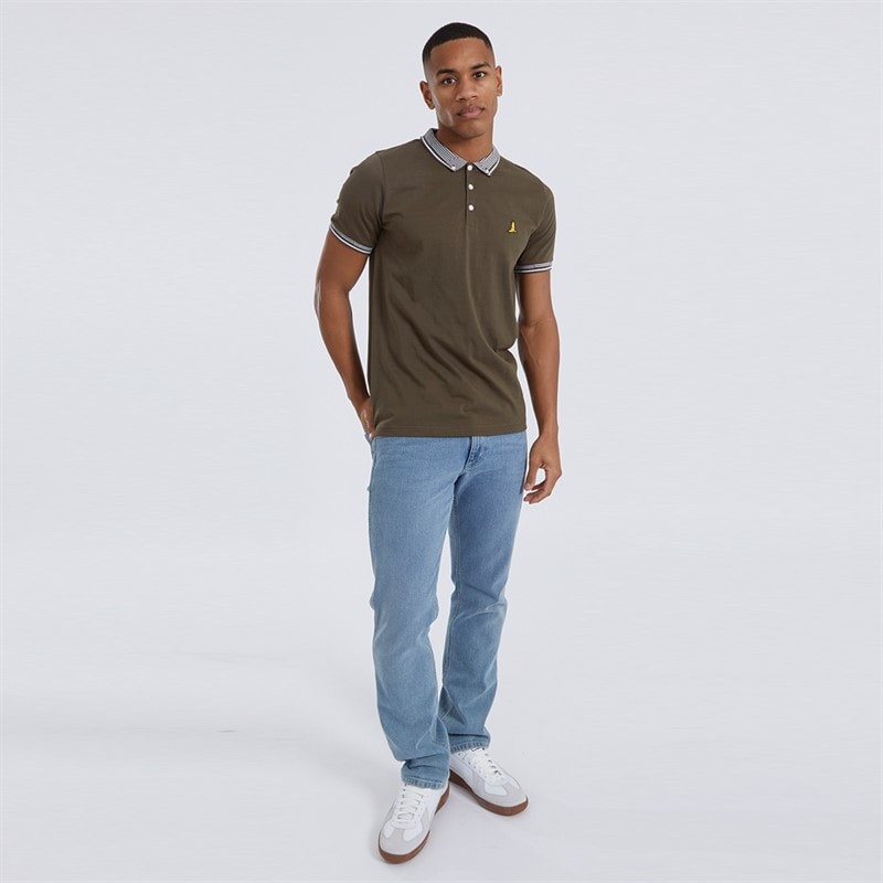 Brave Soul Heren Story Polo Khaki - Afbeelding 4