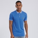 Brave Soul Heren Story Polo’s met korte mouwen Gemeleerd Blauw