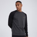 Brave Soul Long Sleeve Top dla niego kolor ciemnoszary melanż/czarny