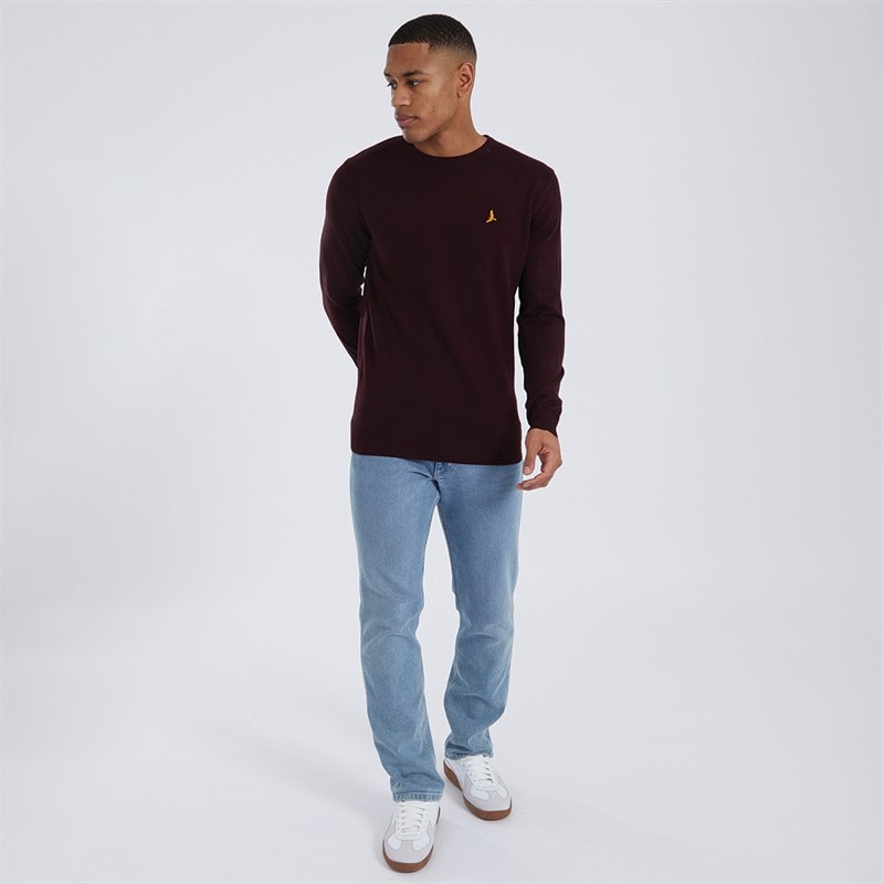 Brave Soul Trui met ronde hals Heren Theory Oxblood - Afbeelding 4