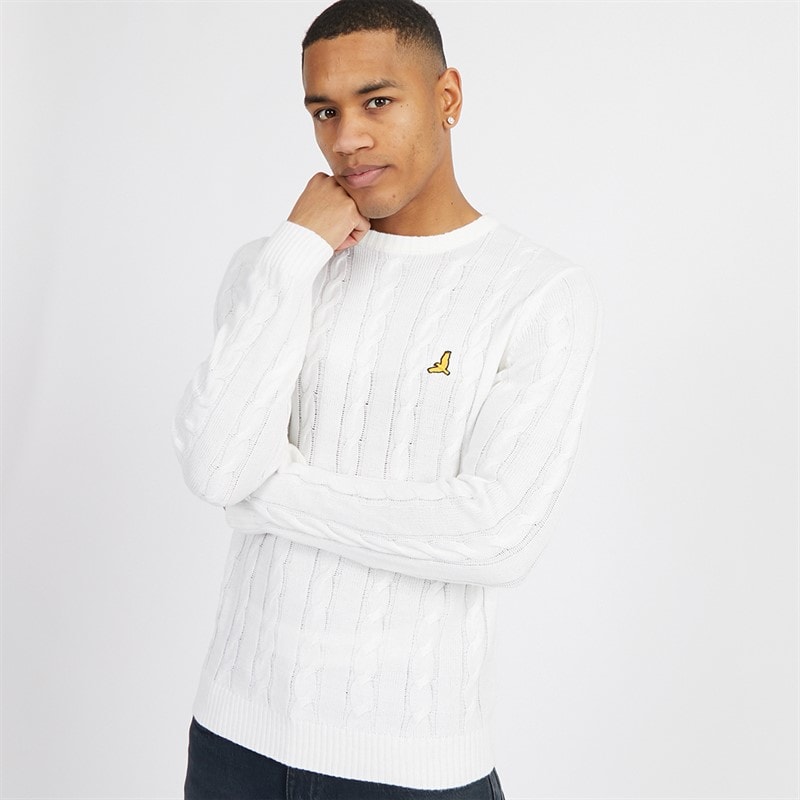 Brave Soul Trui met ronde hals voor Heren Vintage wit