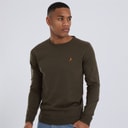 Brave Soul Trui met ronde hals Heren Theory Khaki