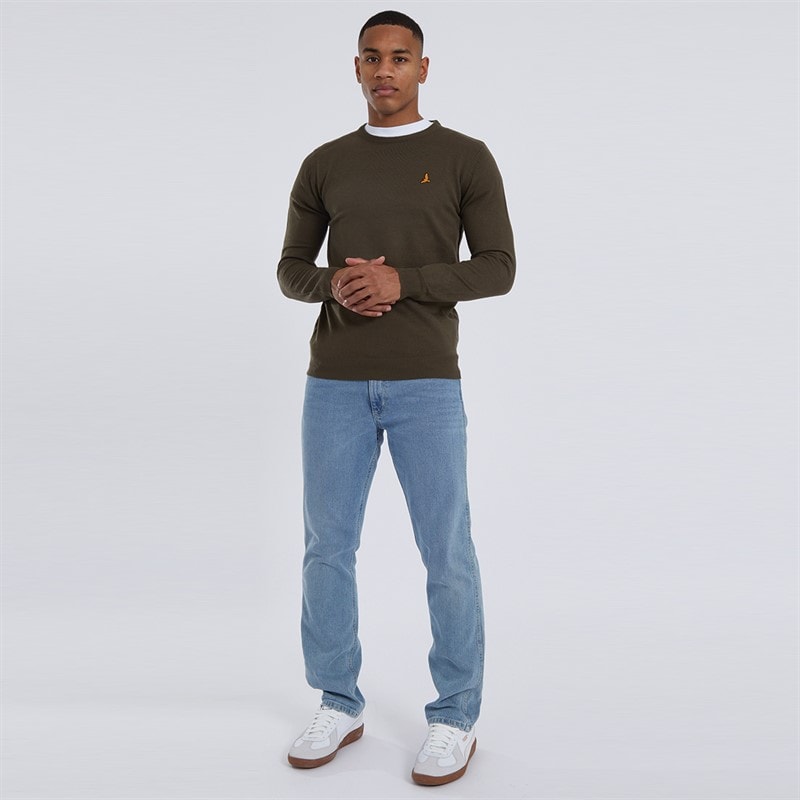 Brave Soul Trui met ronde hals Heren Theory Khaki - Afbeelding 4