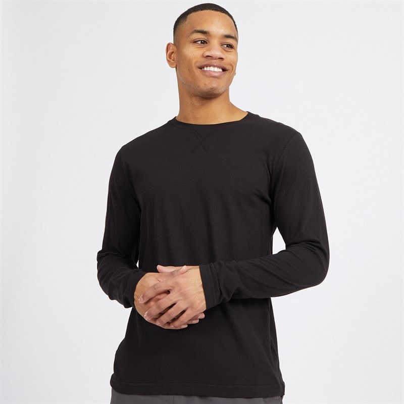 Brave Soul T-shirt à manches longues Homme Supreme col rond Noir - Image 1
