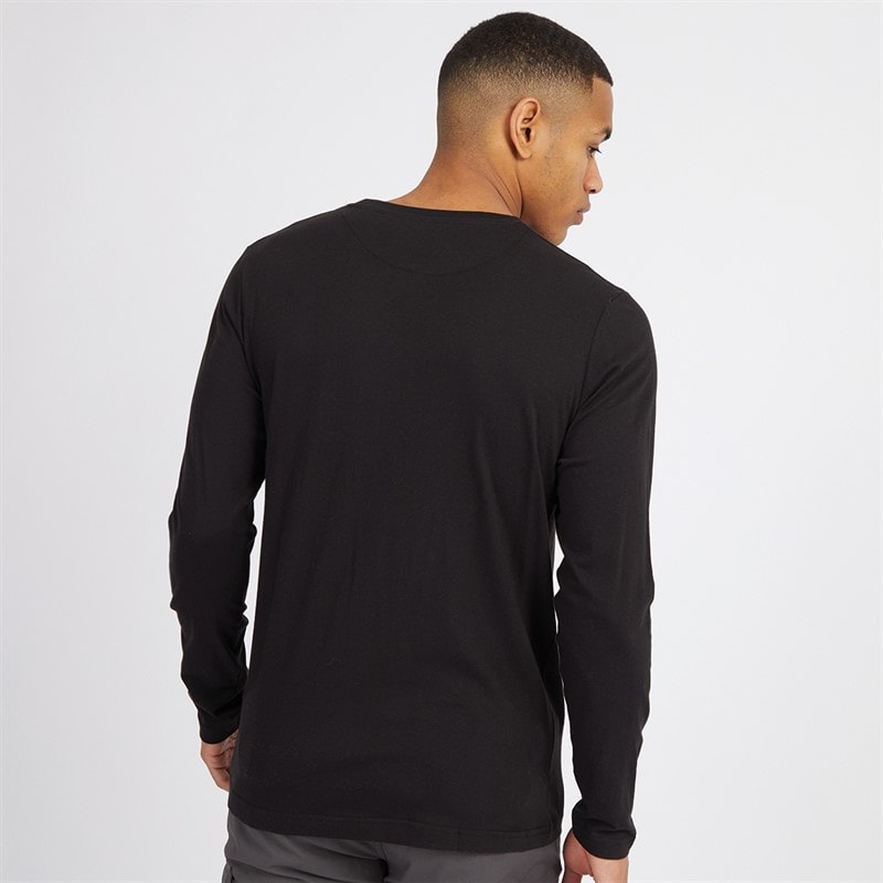 Brave Soul T-shirt à manches longues Homme Supreme col rond Noir - Image 2