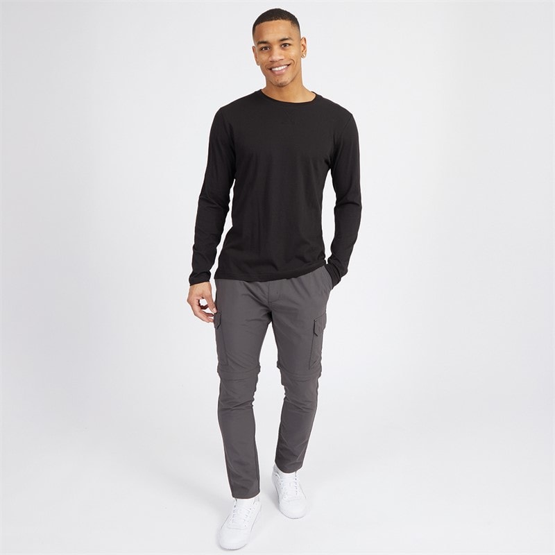 Brave Soul T-shirt à manches longues Homme Supreme col rond Noir - Image 3