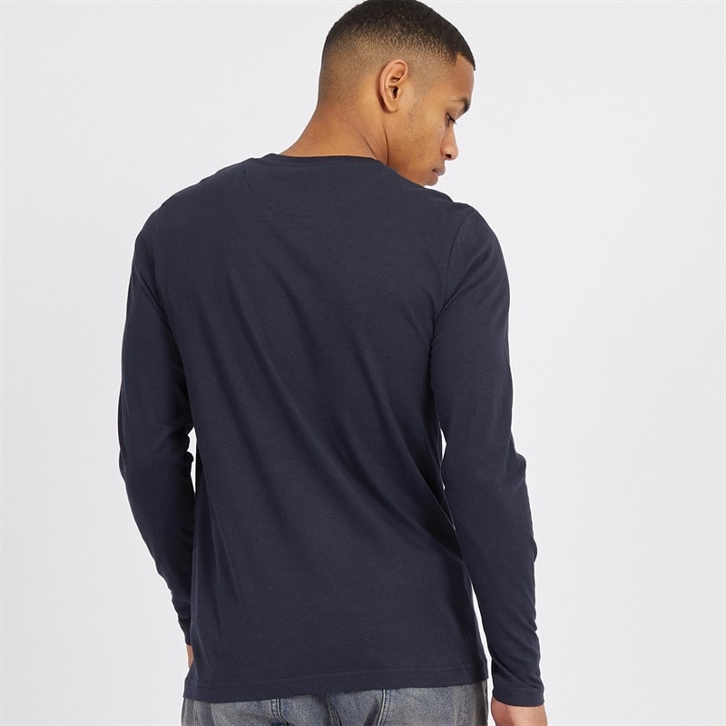Brave Soul Crew neck Long Sleeve T-Shirt dla niego kolor Navy – zdjęcie  2