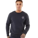Brave Soul Heren Middeleeuwse Ronde Hals Sweatshirt Navy/Wit