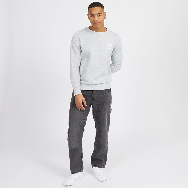 Brave Soul Sweatshirt met ronde hals Heren Licht grijs melange/Wit - Afbeelding 3