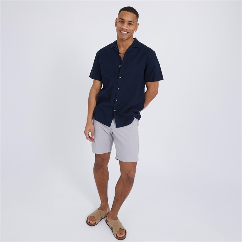 Brave Soul Heren Hansen Chino Shorts Grijs - Afbeelding 3