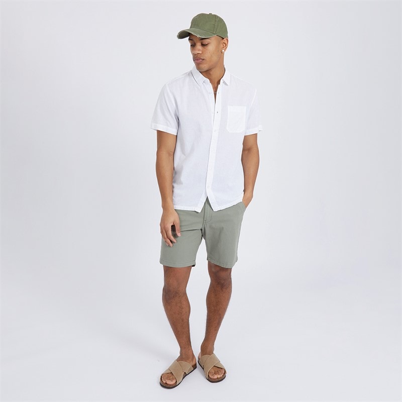 Brave Soul Heren Hansen Chino Shorts Salie - Afbeelding 3