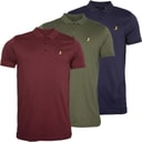 Brave Soul Heren Novek Polo’s met korte mouwen Bordeauxrood