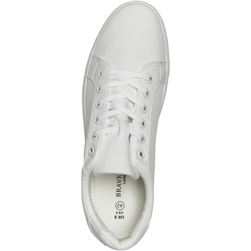 Brave Soul Witte Canvas Pumps Heren Kite Eagle Mono - Afbeelding 4