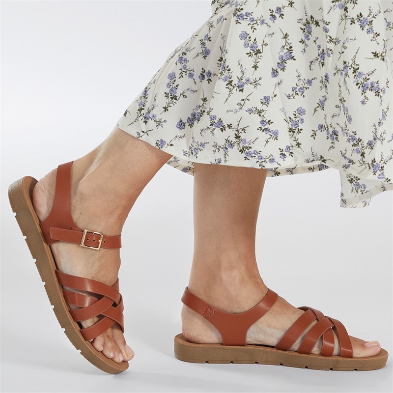 Brave Soul Dames Aria Sandalen Tan - Afbeelding 5