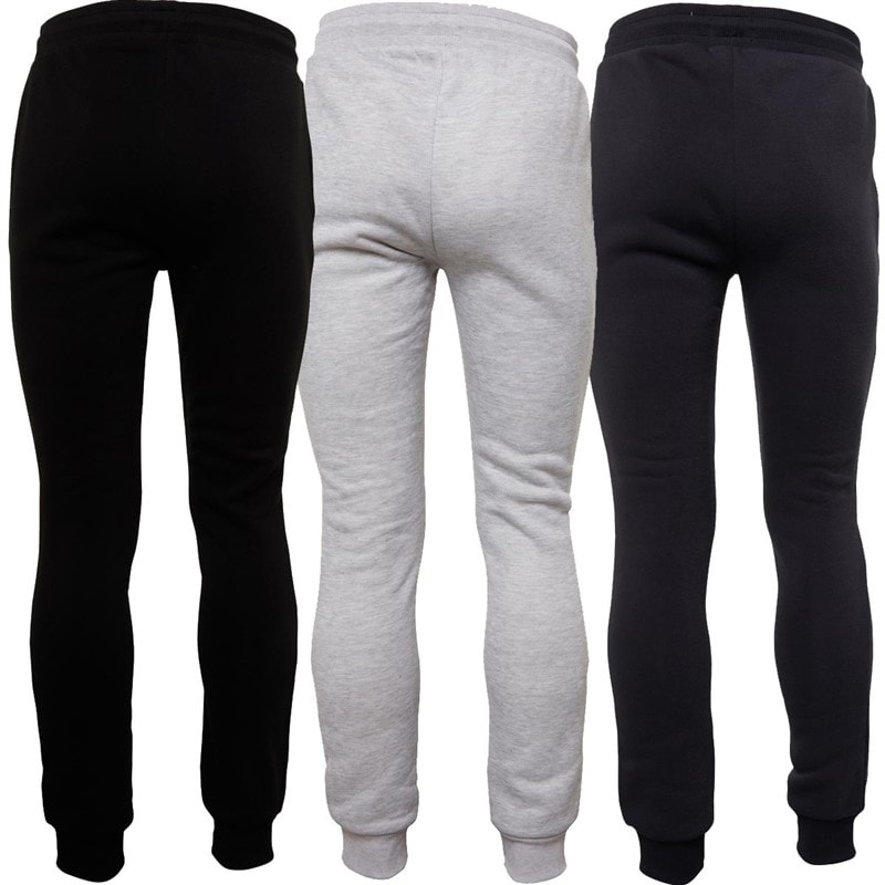 Brave Soul Heren Clinton Jogginghose Drei-Pack Schwarz/Grau/Marine - Afbeelding 2